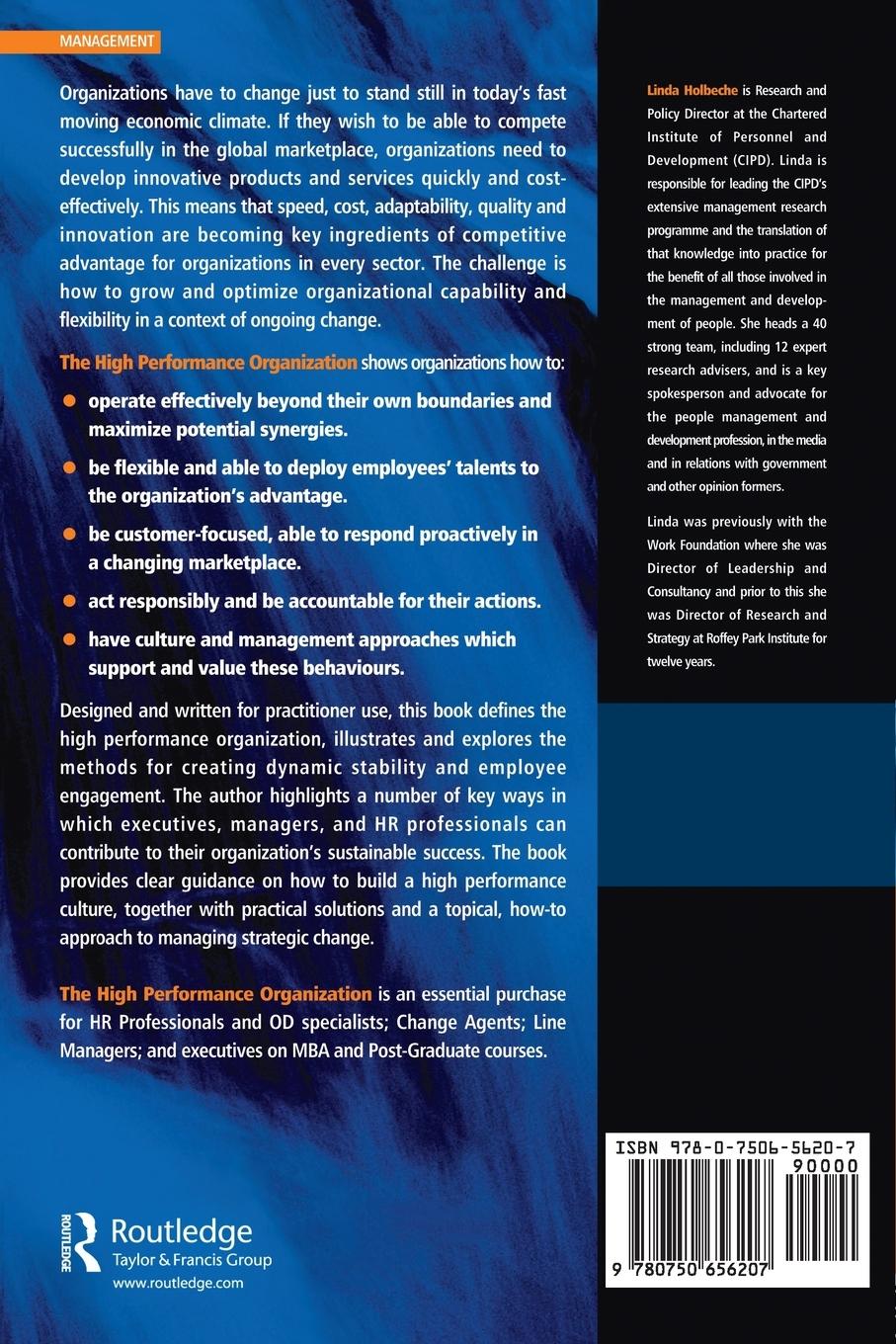 Rückseitencover The High Performance Organization