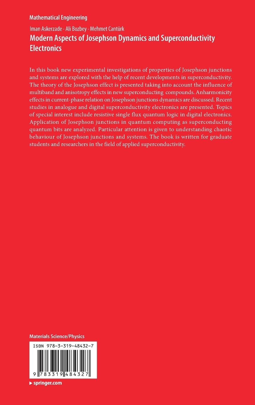 Rückseitencover Modern Aspects of Josephson Dynamics and Superconductivity Electronics
