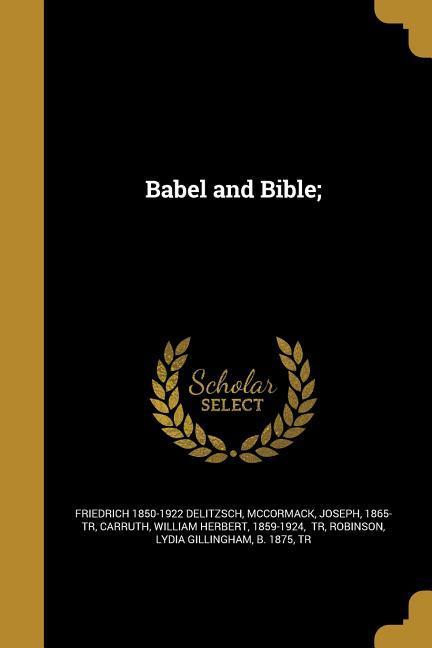 Vorderes Coverbild Babel and Bible;