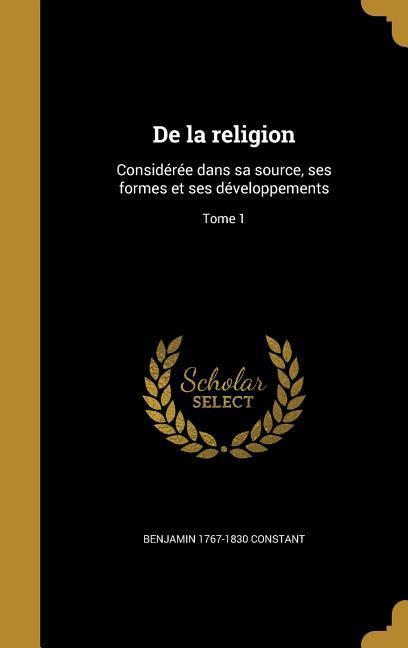 Vorderes Coverbild De la religion
