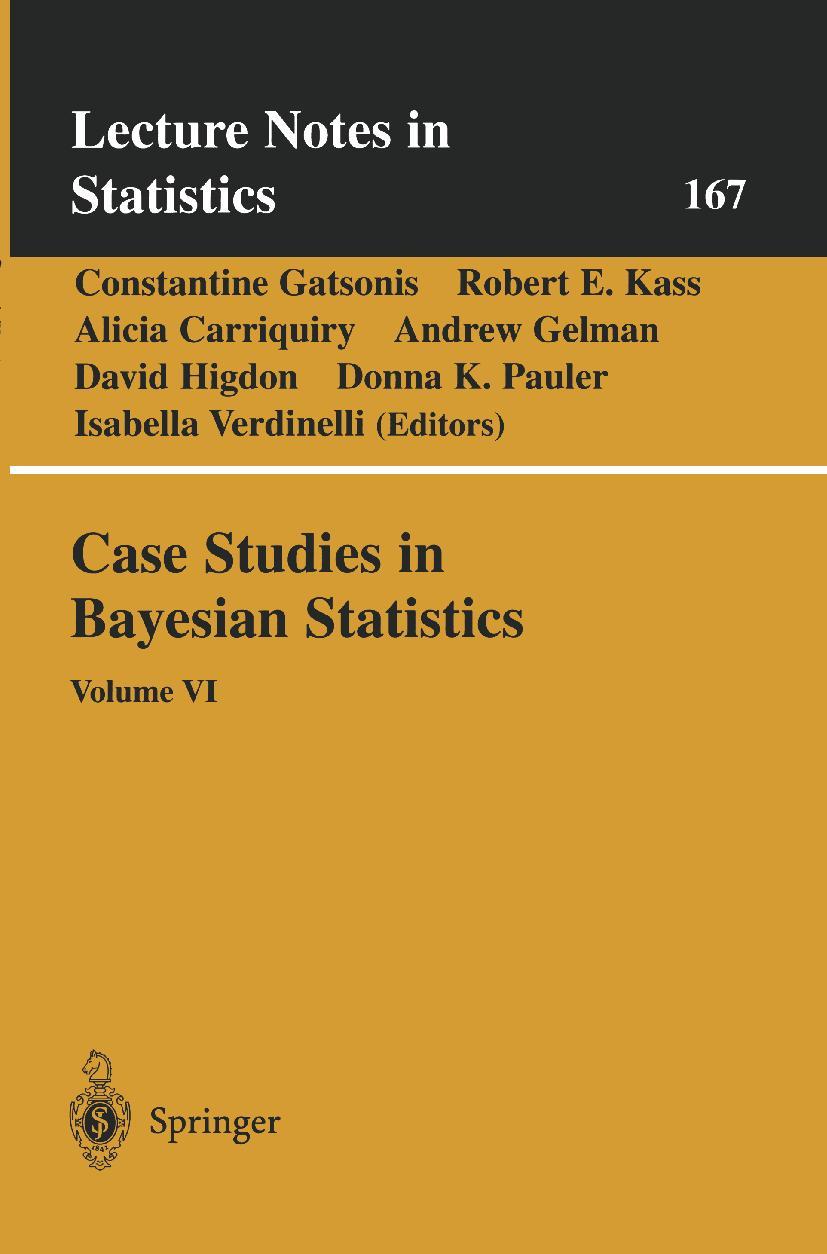 Vorderes Coverbild Case Studies in Bayesian Statistics