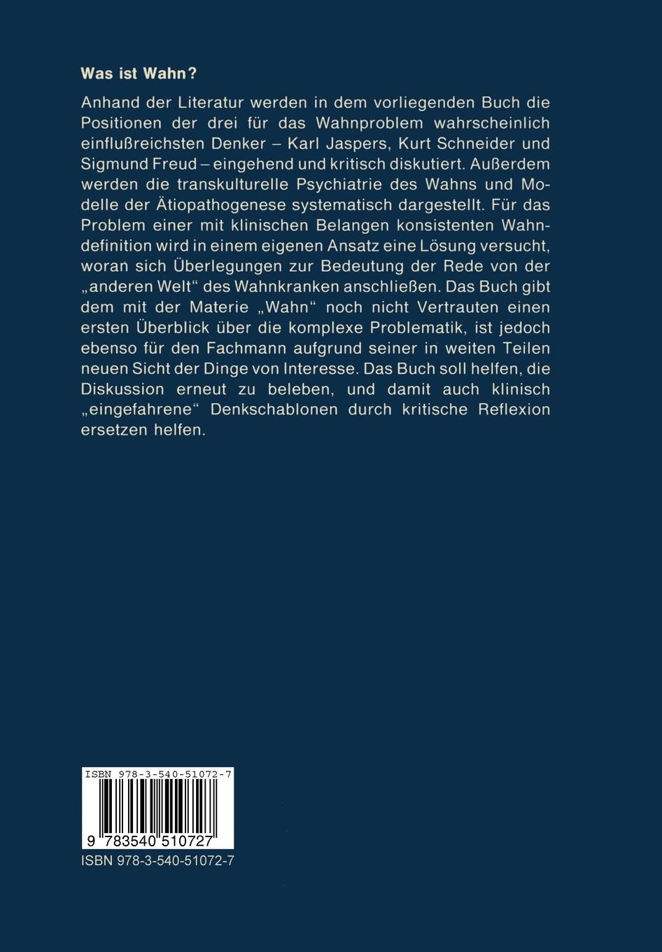 Rückseitencover Was ist Wahn?