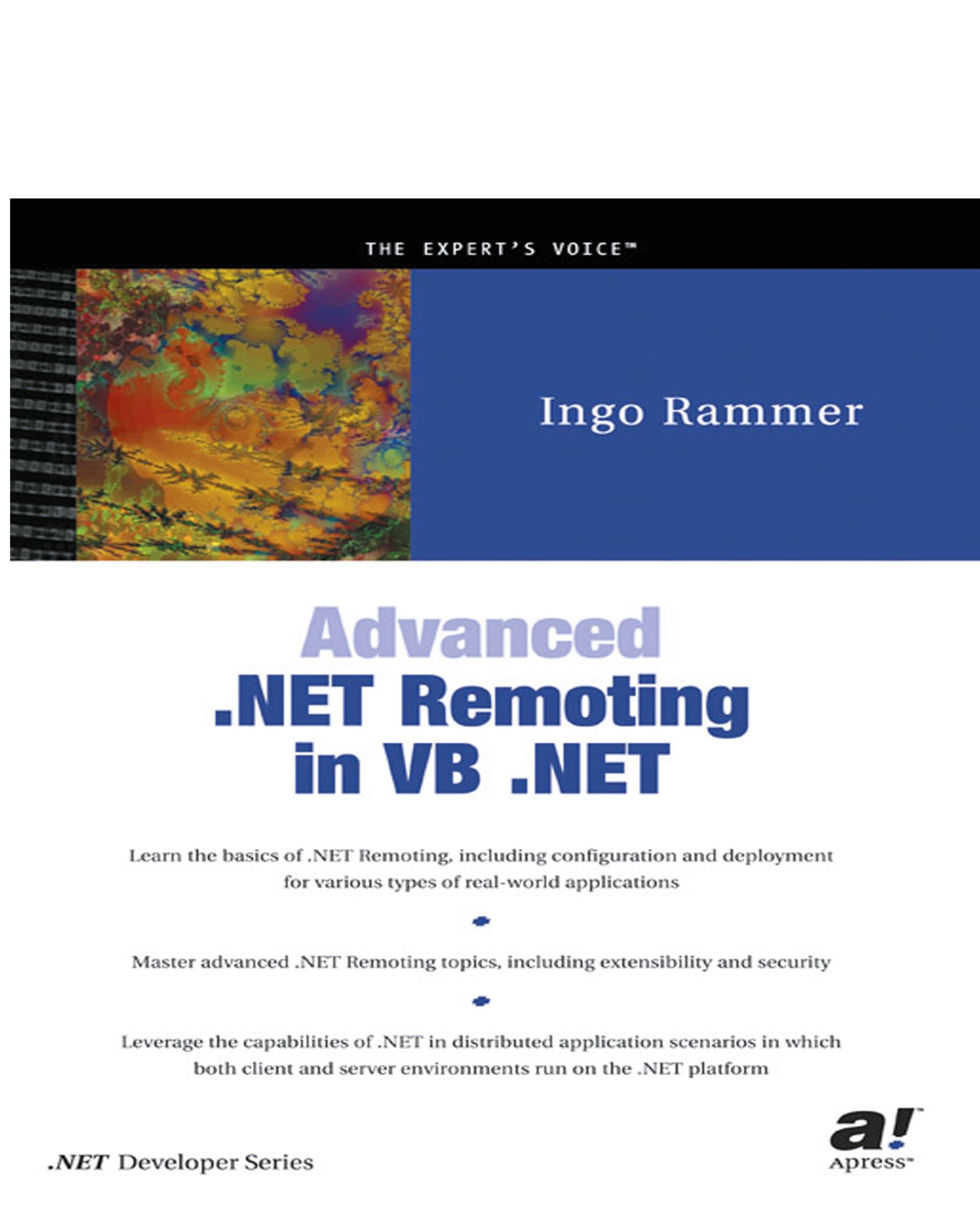 Vorderes Coverbild Advanced .NET Remoting in VB .NET