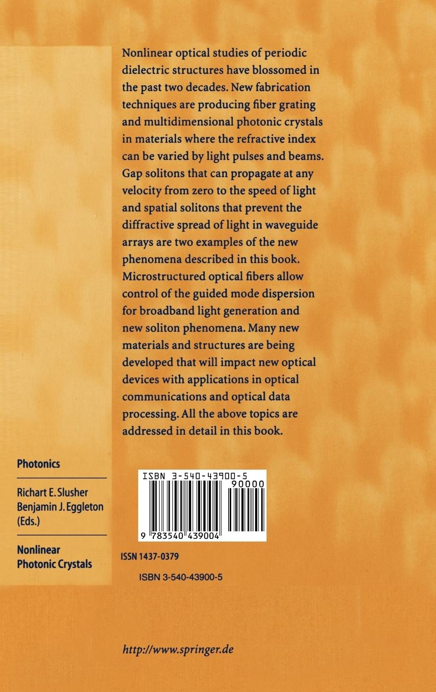 Rückseitencover Nonlinear Photonic Crystals