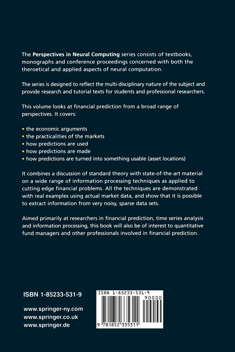 Rückseitencover Neural Networks and the Financial Markets