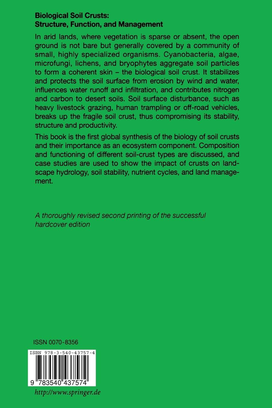 Rückseitencover Biological Soil Crusts: Structure, Function, and Management