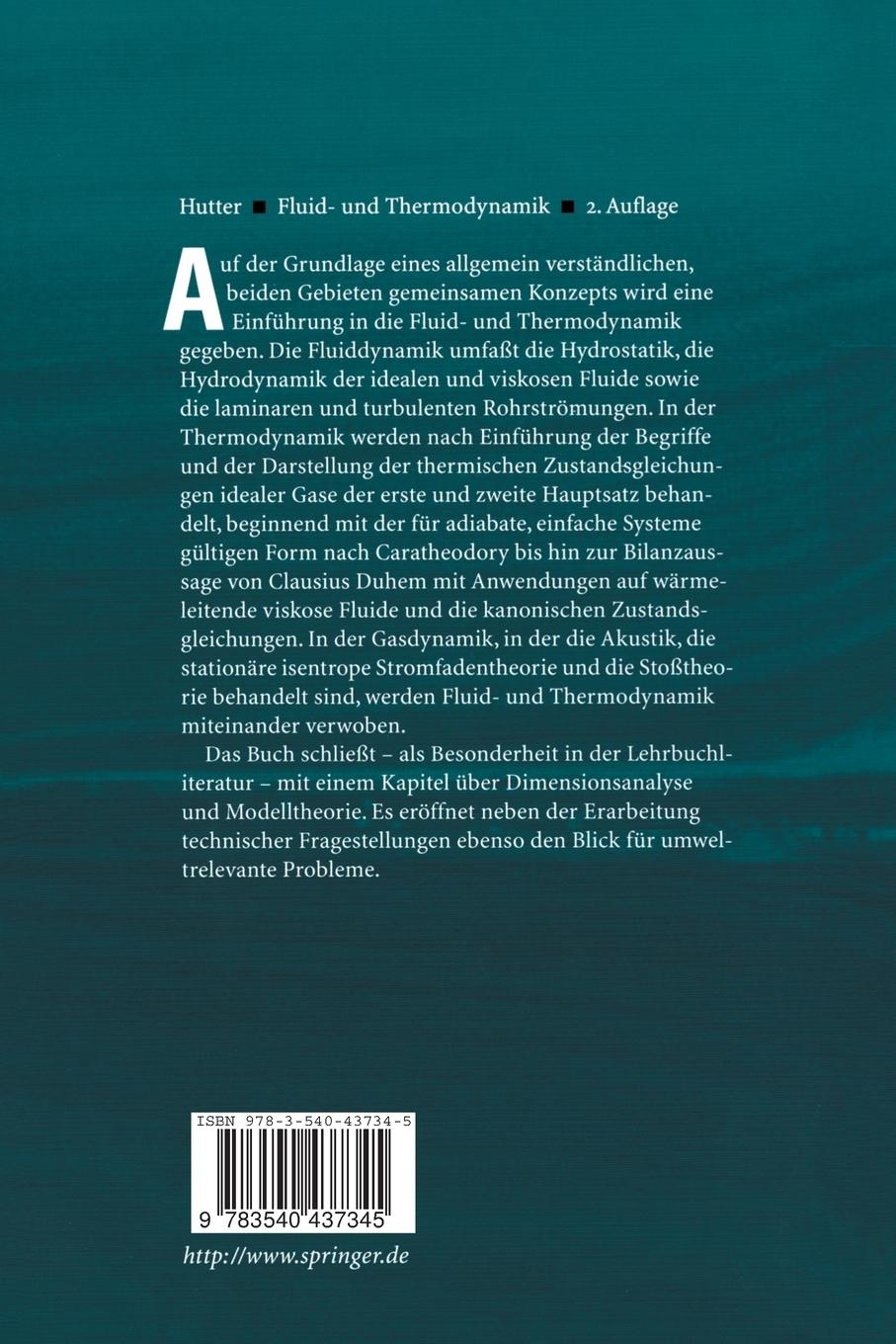 Rückseitencover Fluid- und Thermodynamik