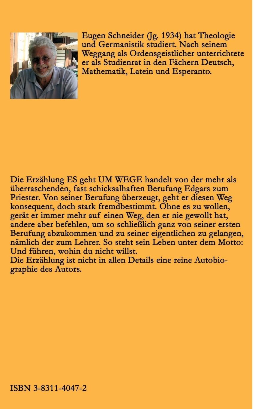 Rückseitencover Es geht UM WEGE