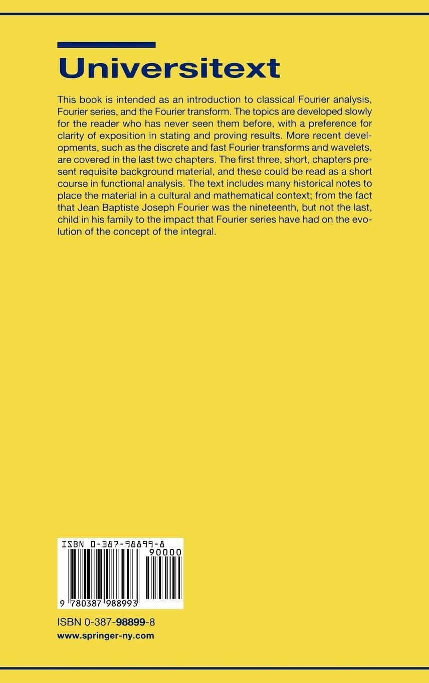 Rückseitencover Fourier and Wavelet Analysis