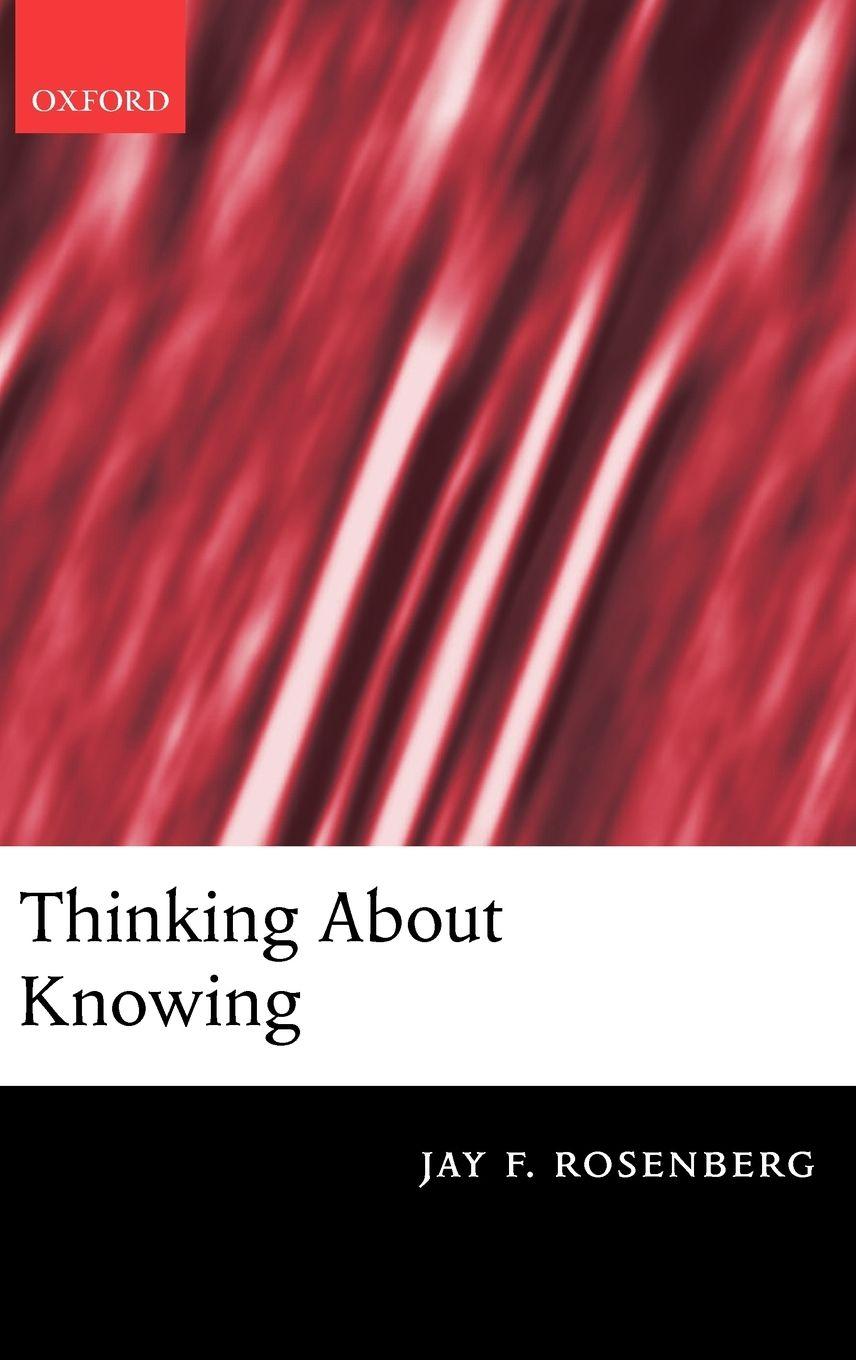 Vorderes Coverbild Thinking about Knowing