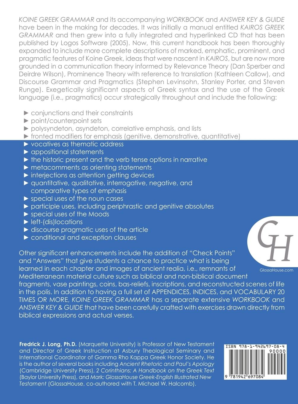 Rückseitencover Koine Greek Grammar