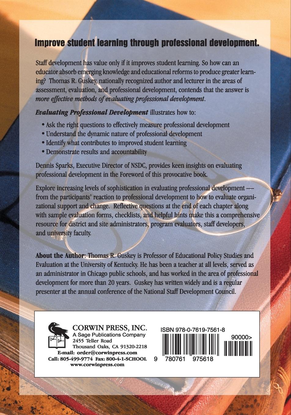 Rückseitencover Evaluating Professional Development