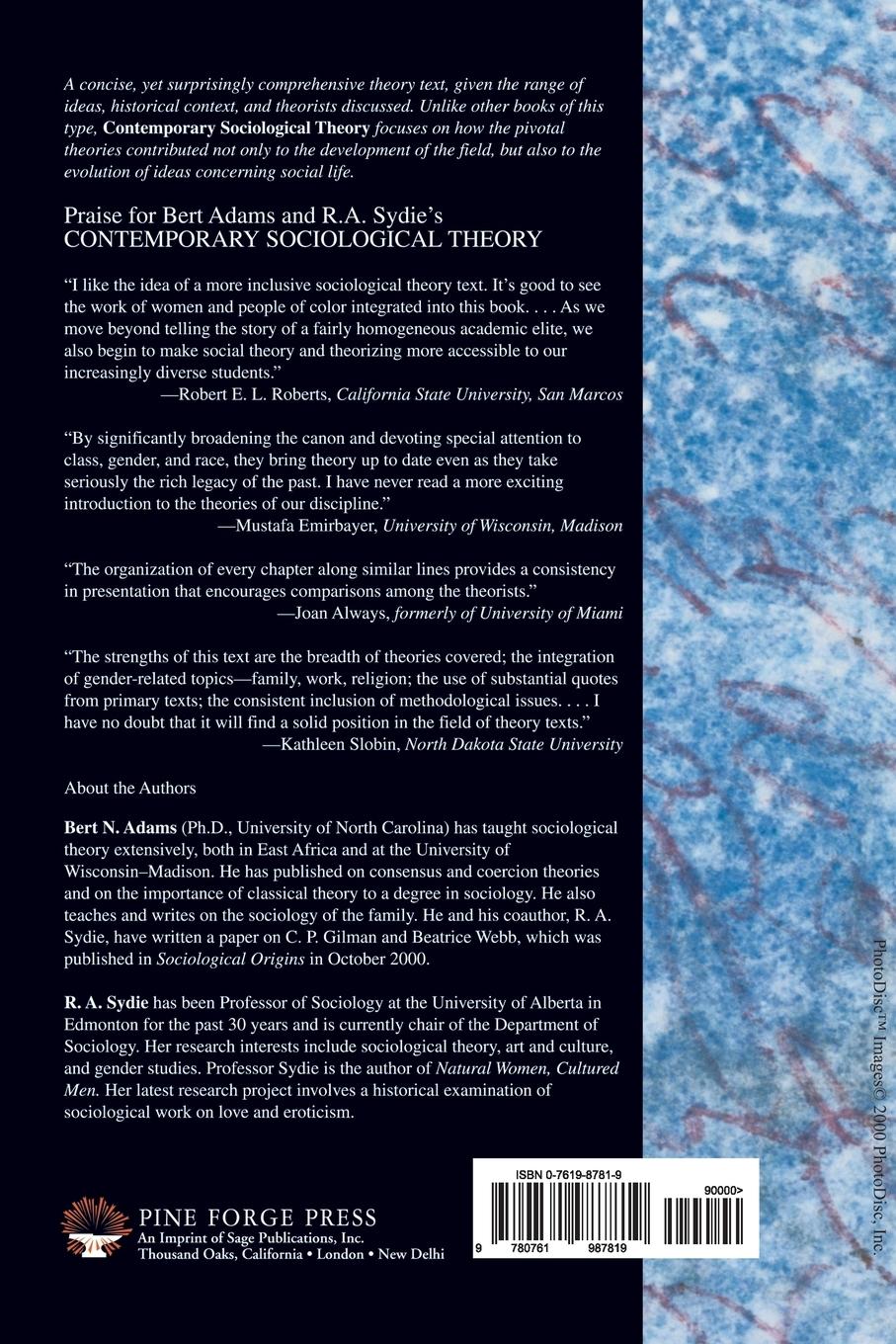 Rückseitencover Contemporary Sociological Theory