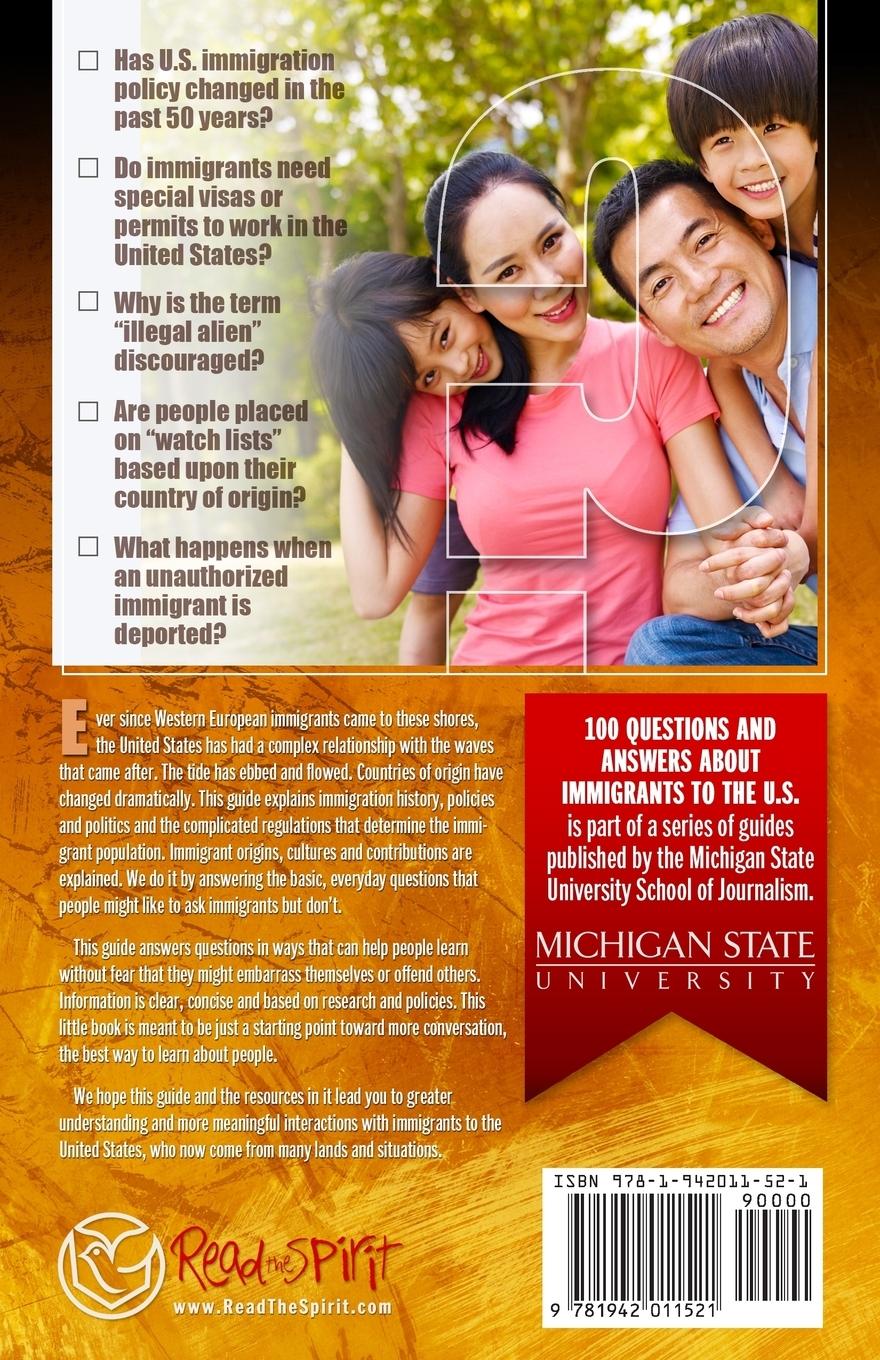 Rückseitencover 100 Questions and Answers About Immigrants to the U.S.