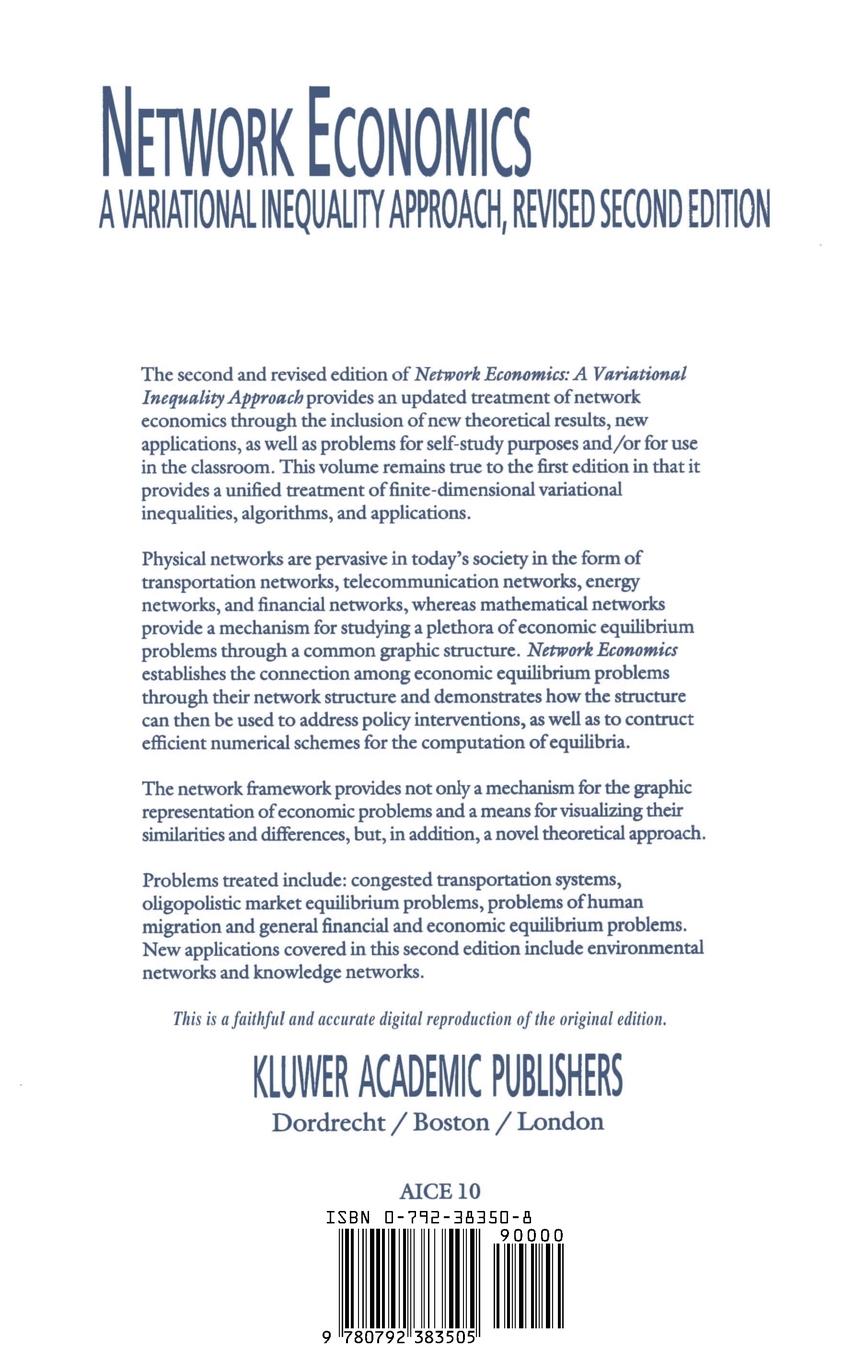 Rückseitencover Network Economics