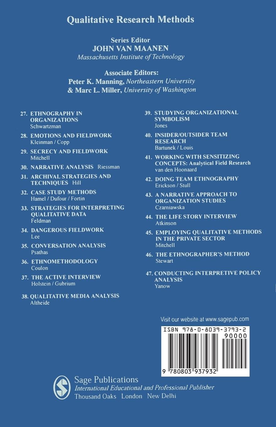 Rückseitencover Writing Up Qualitative Research