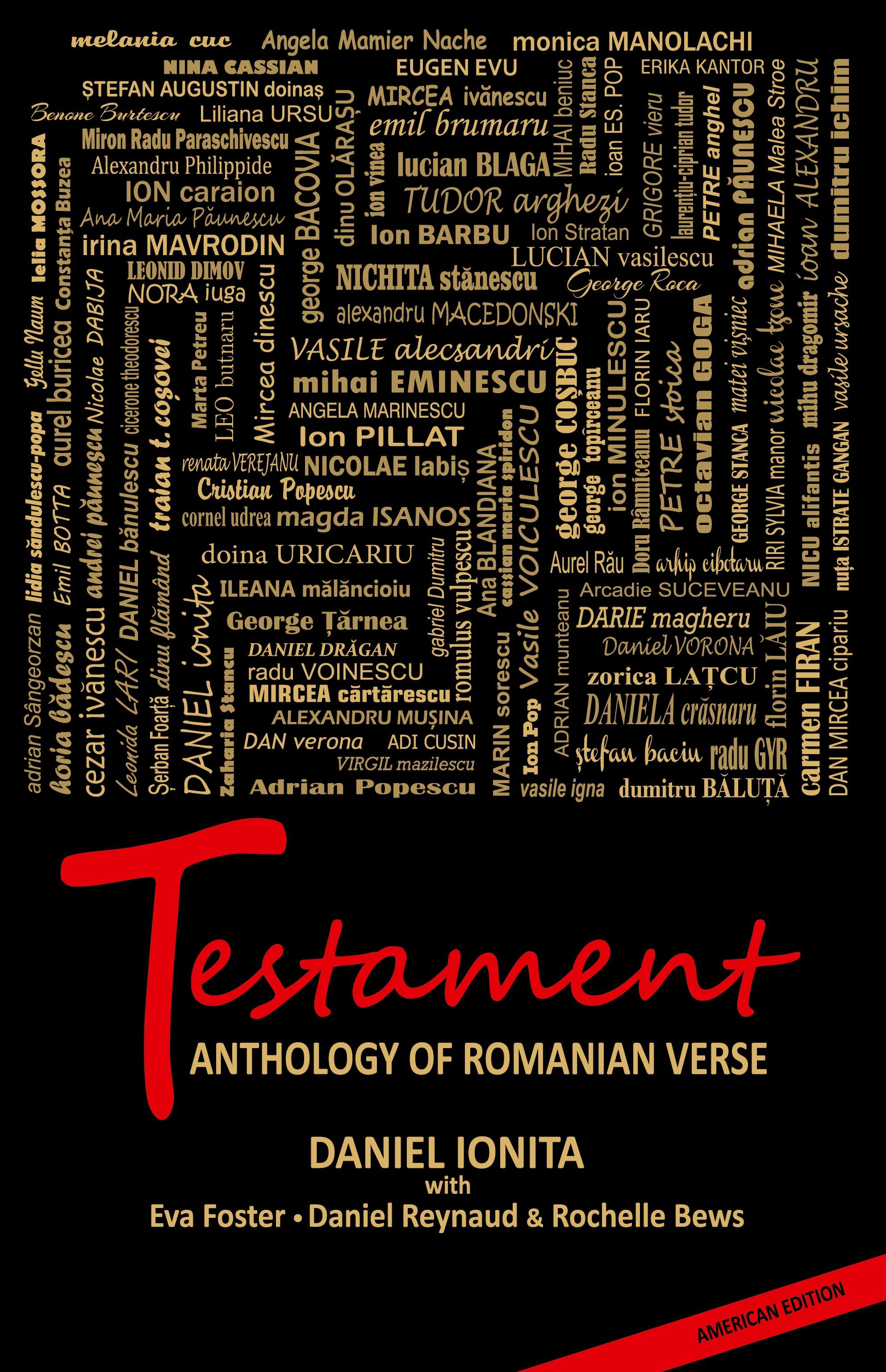 Vorderes Coverbild Testament - Anthology of Romanian Verse