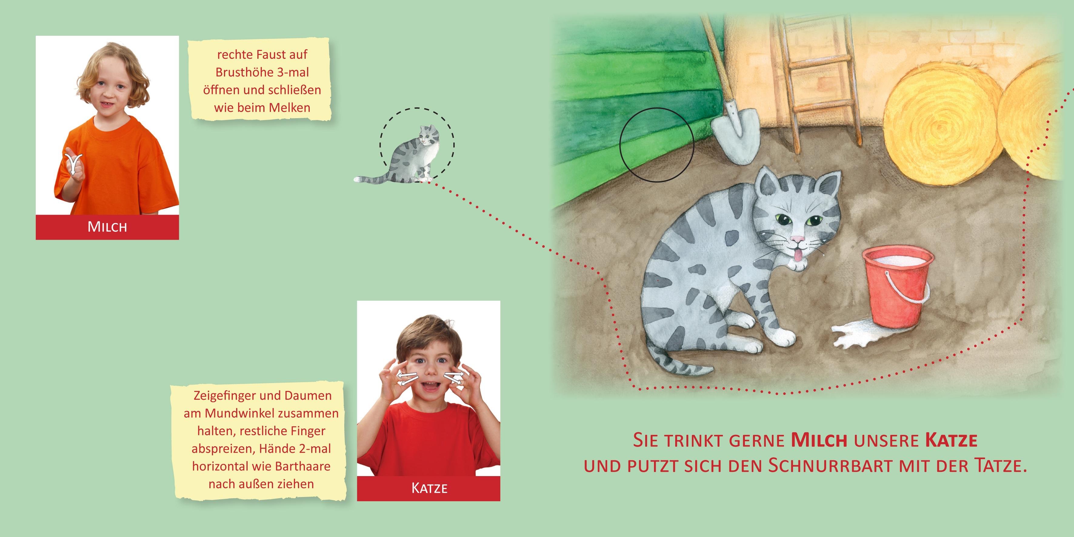 Beispielinhalt (Bild) Mit Babyzeichen die Welt entdecken: Tiere auf dem Bauernhof