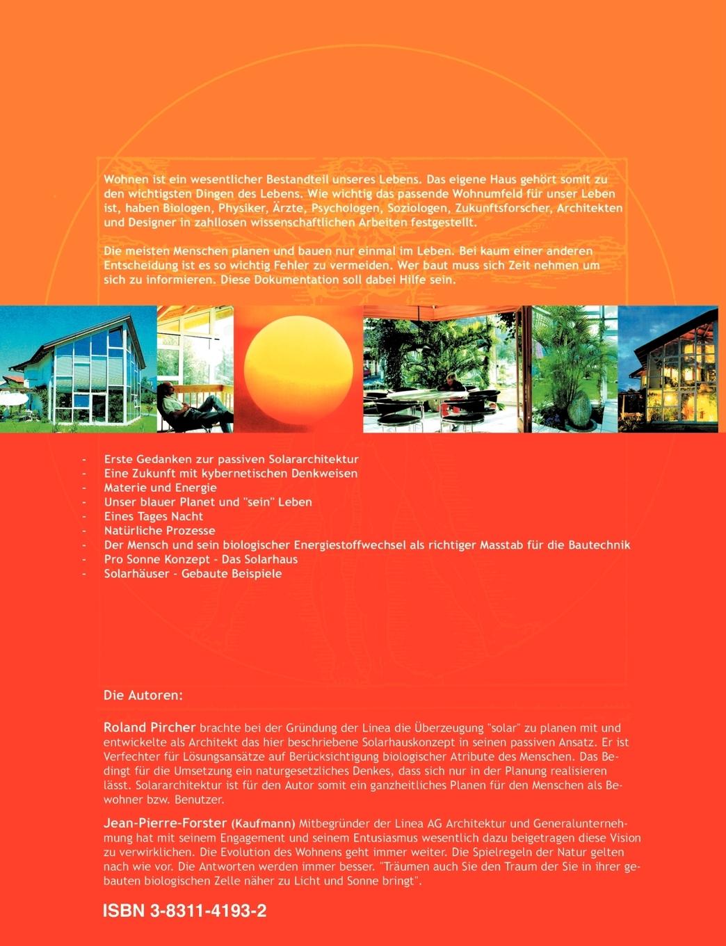 Rückseitencover Das Solarhaus - Die Evolution des Wohnens