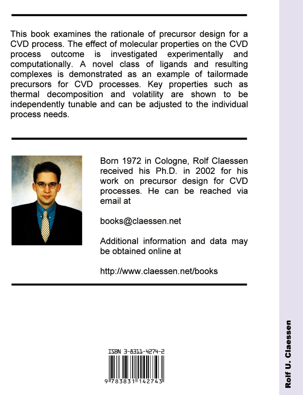 Rückseitencover Understanding Key Molecular Properties in a CVD Process Feasibility Study