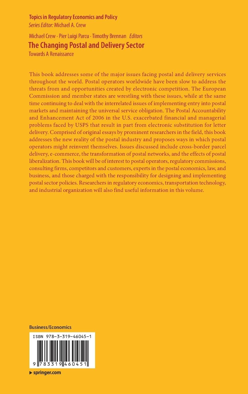 Rückseitencover The Changing Postal and Delivery Sector
