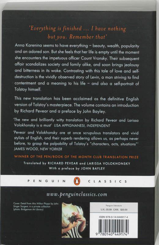 Rückseitencover Anna Karenina