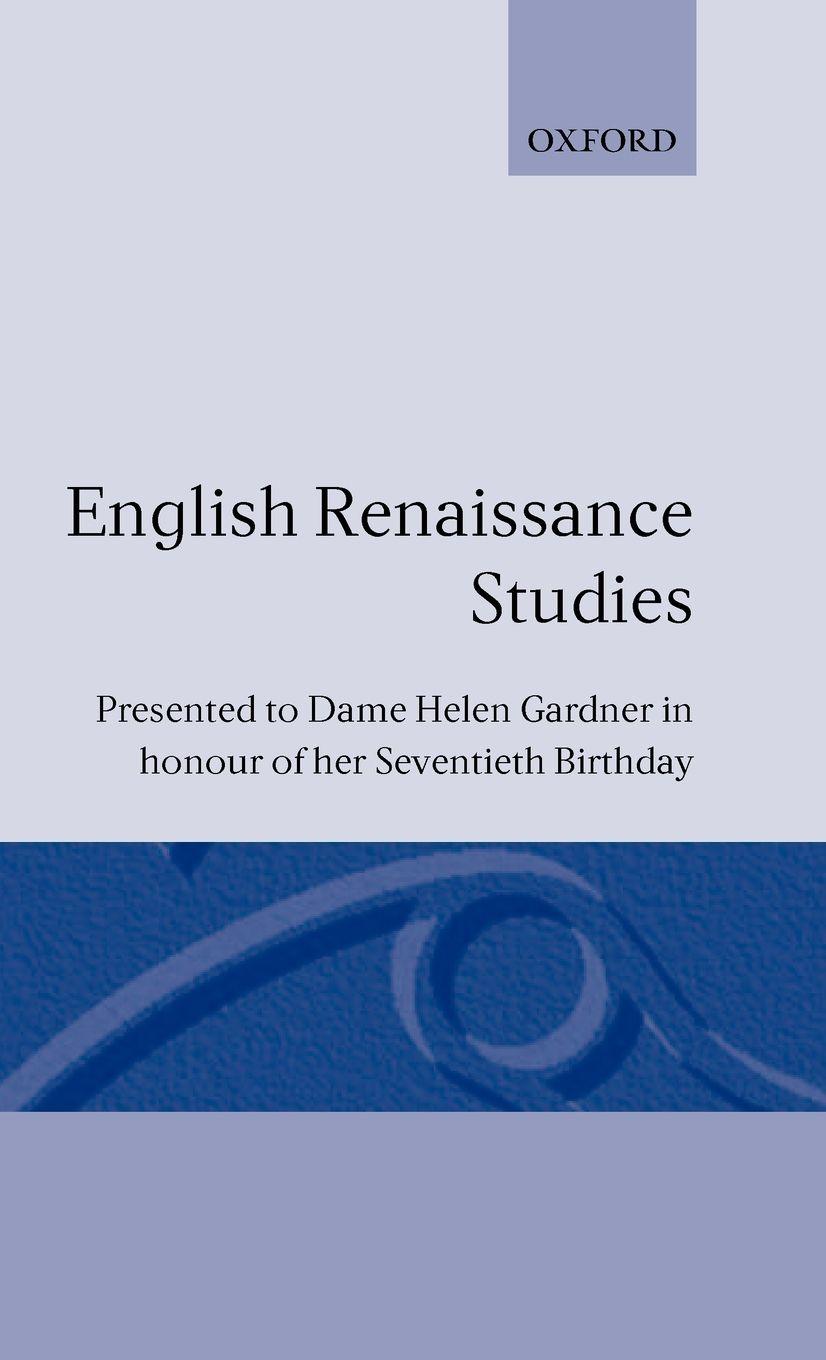 Vorderes Coverbild English Renaissance Studies