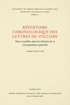 Vorderes Coverbild Un Répertoire Chronologique de Lettres de Voltaire