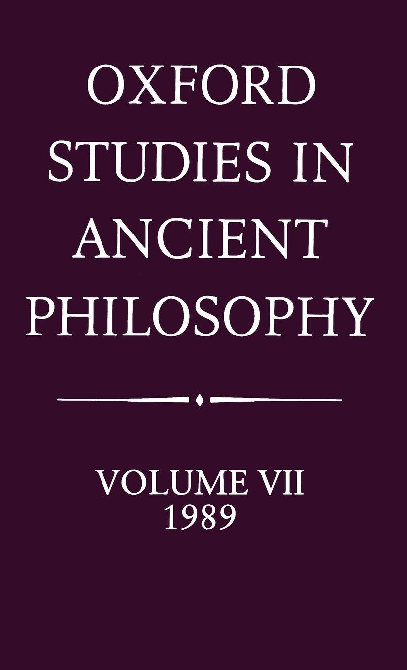 Vorderes Coverbild Oxford Studies in Ancient Philosophy