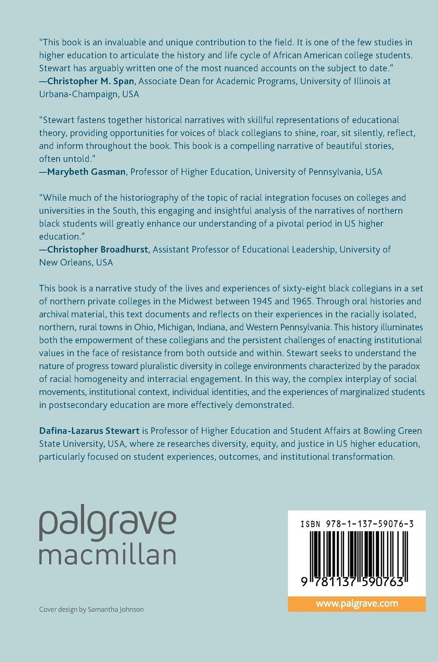 Rückseitencover Black Collegians' Experiences in US Northern Private Colleges