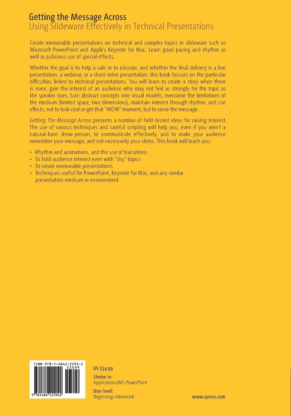 Rückseitencover Getting the Message Across