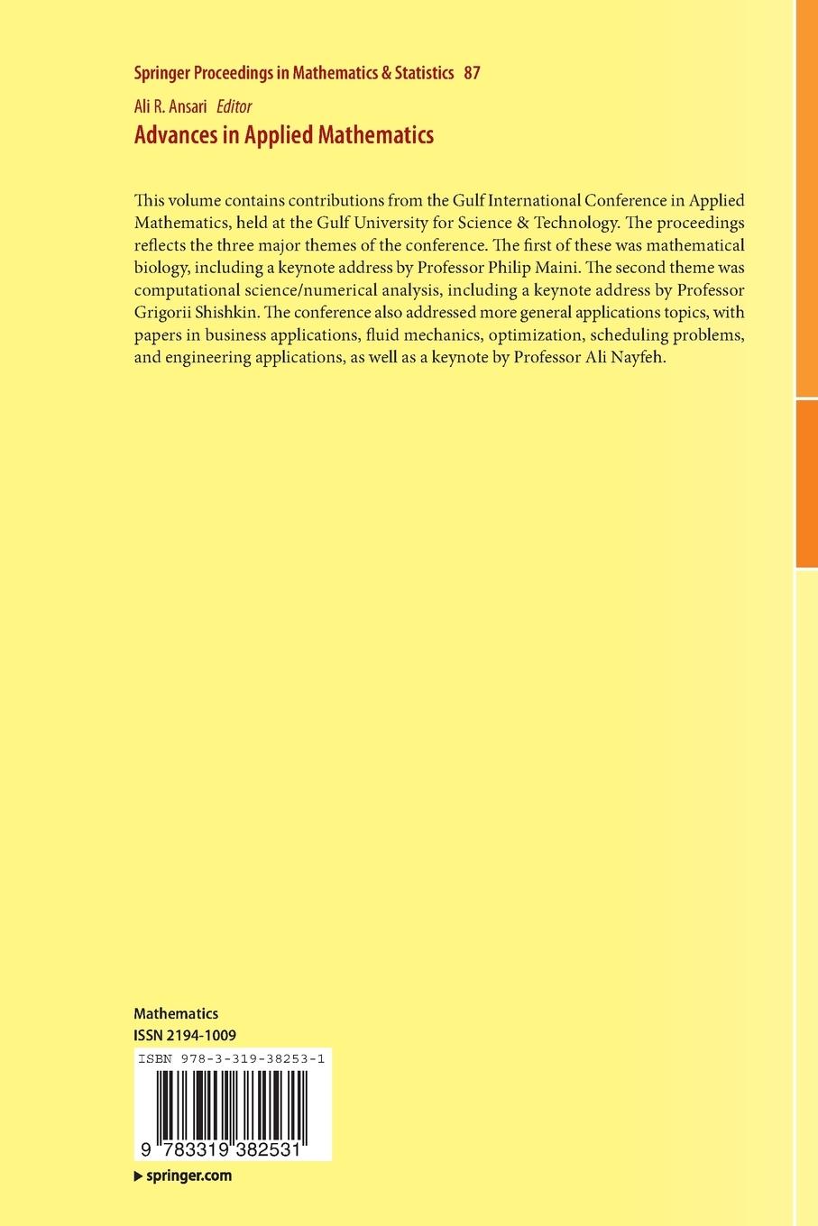 Rückseitencover Advances in Applied Mathematics