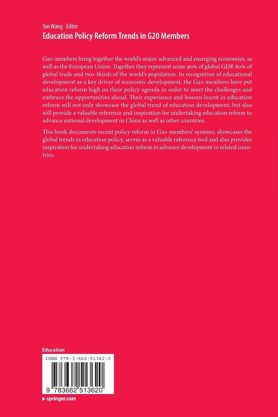 Rückseitencover Education Policy Reform Trends in G20 Members