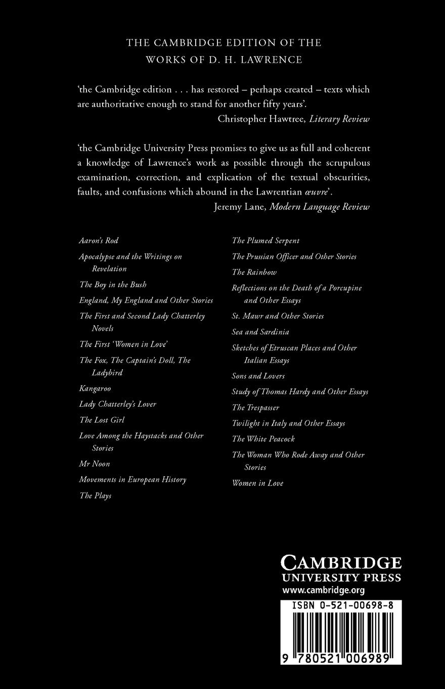 Rückseitencover The Letters of D. H. Lawrence