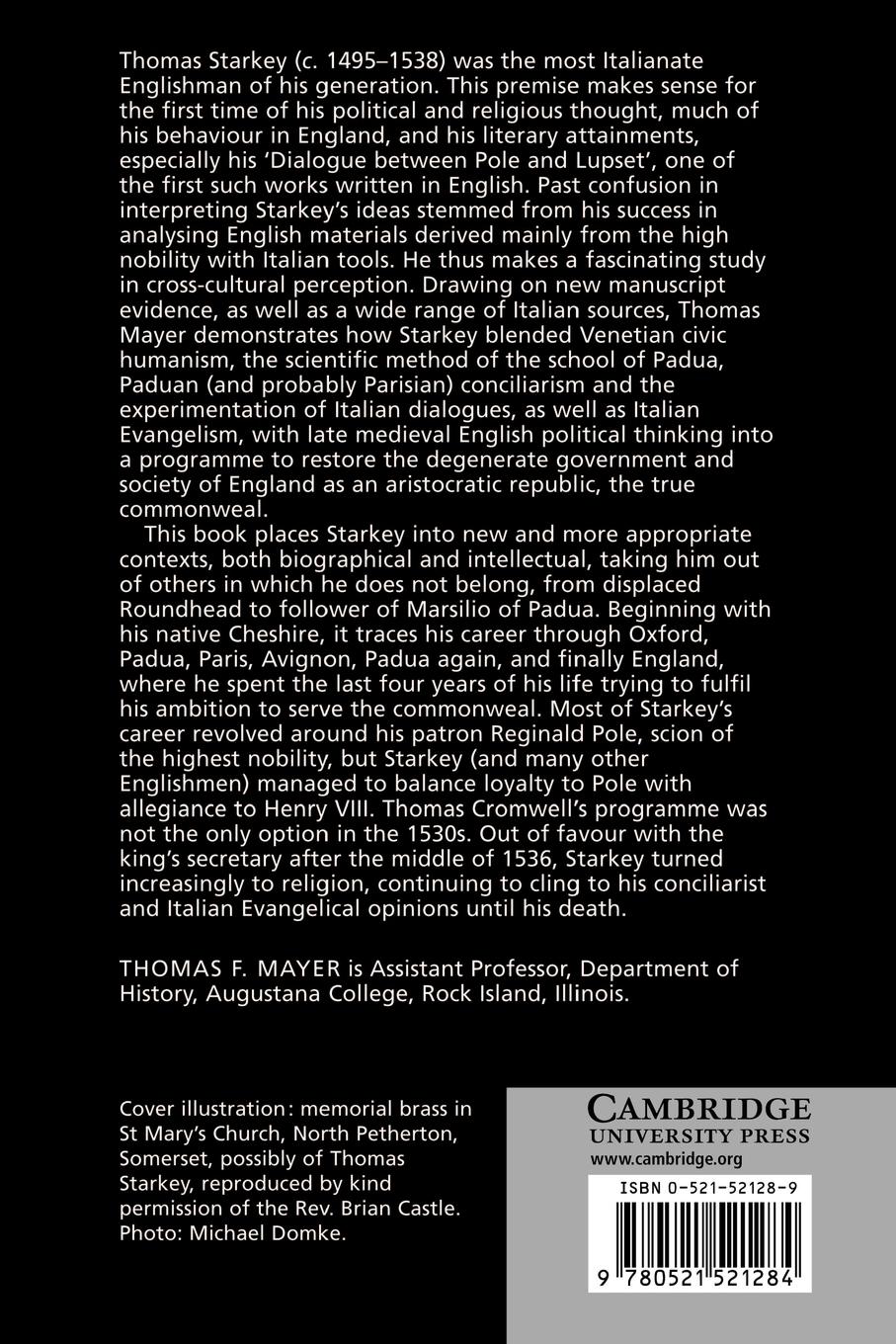 Rückseitencover Thomas Starkey and the Commonwealth