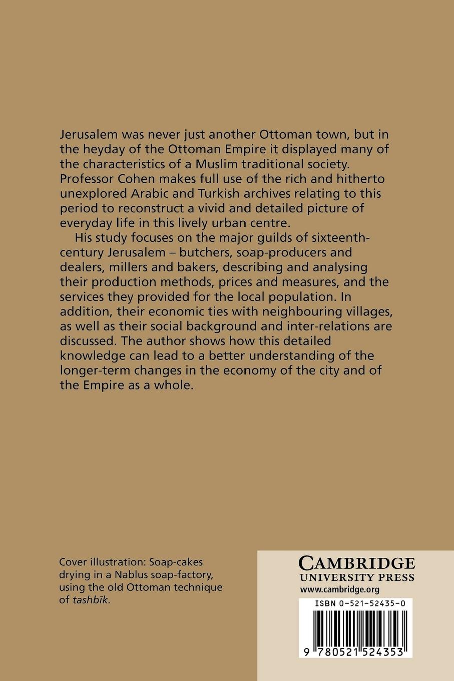 Rückseitencover Economic Life in Ottoman Jerusalem