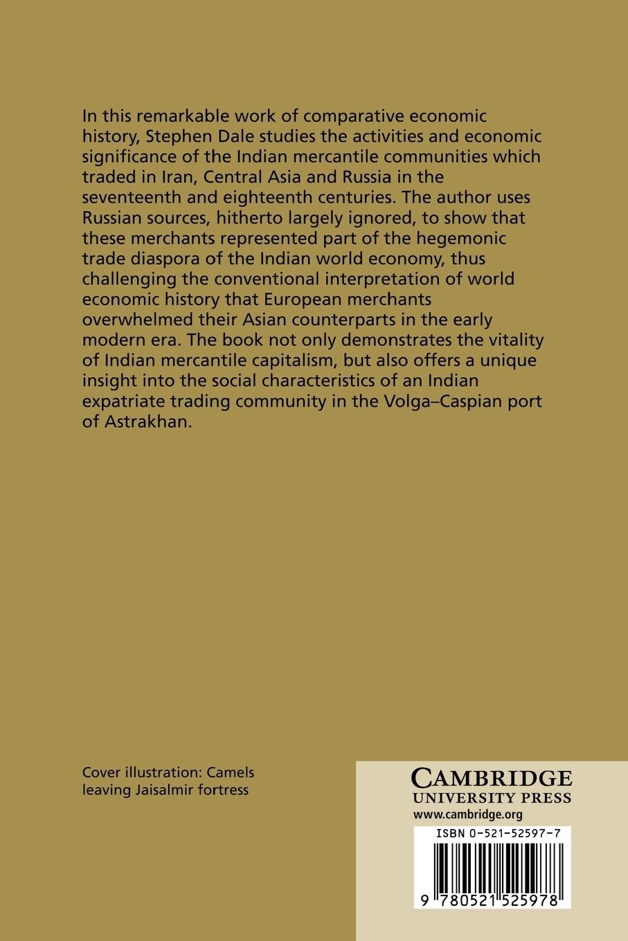 Rückseitencover Indian Merchants and Eurasian Trade, 1600 1750
