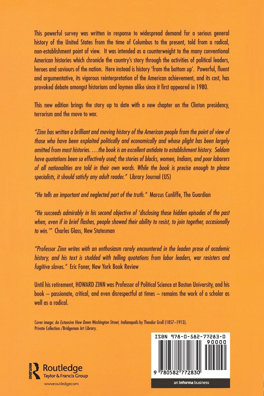 Rückseitencover A People's History of the United States