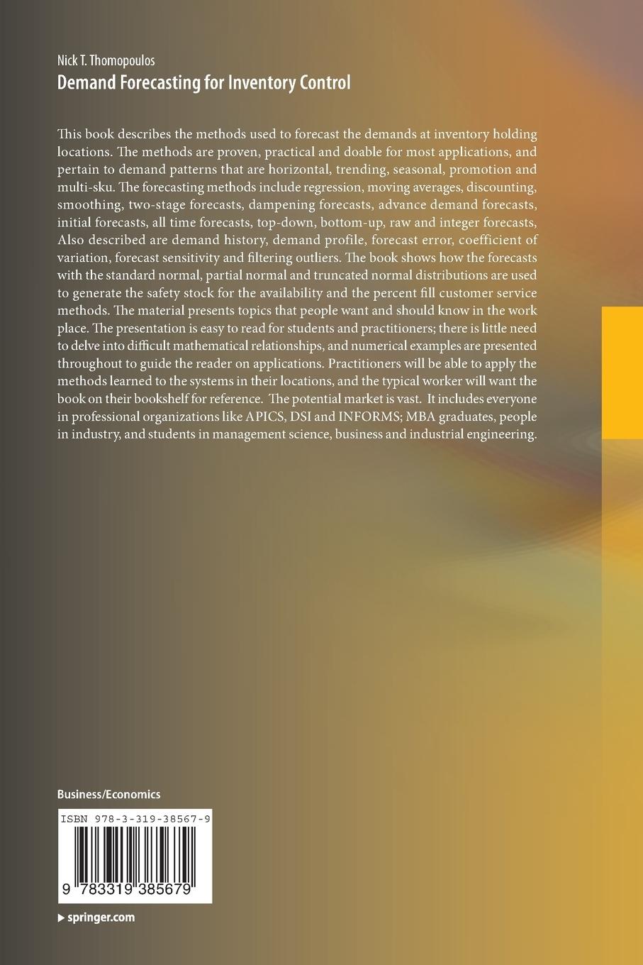 Rückseitencover Demand Forecasting for Inventory Control