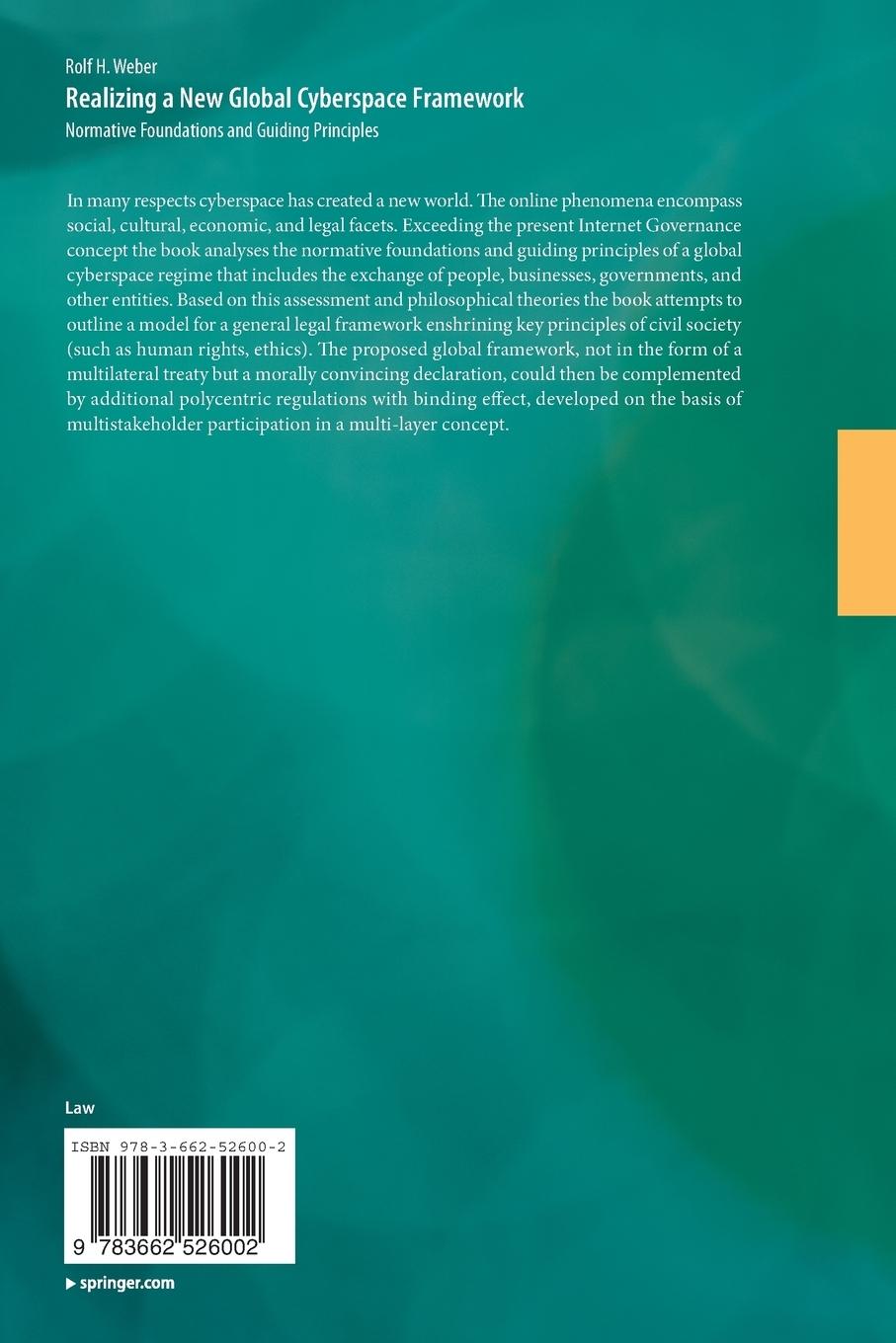 Rückseitencover Realizing a New Global Cyberspace Framework