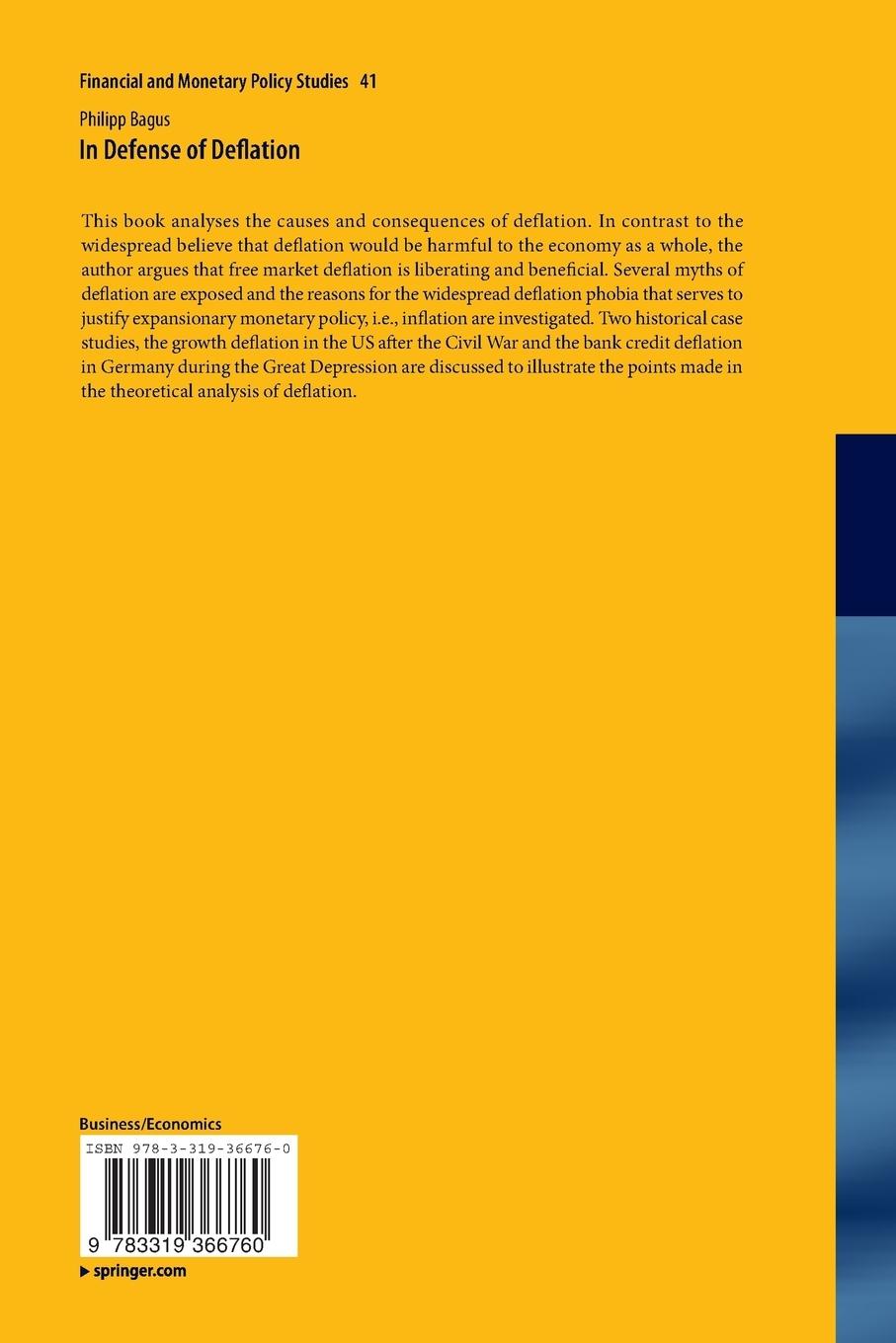 Rückseitencover In Defense of Deflation