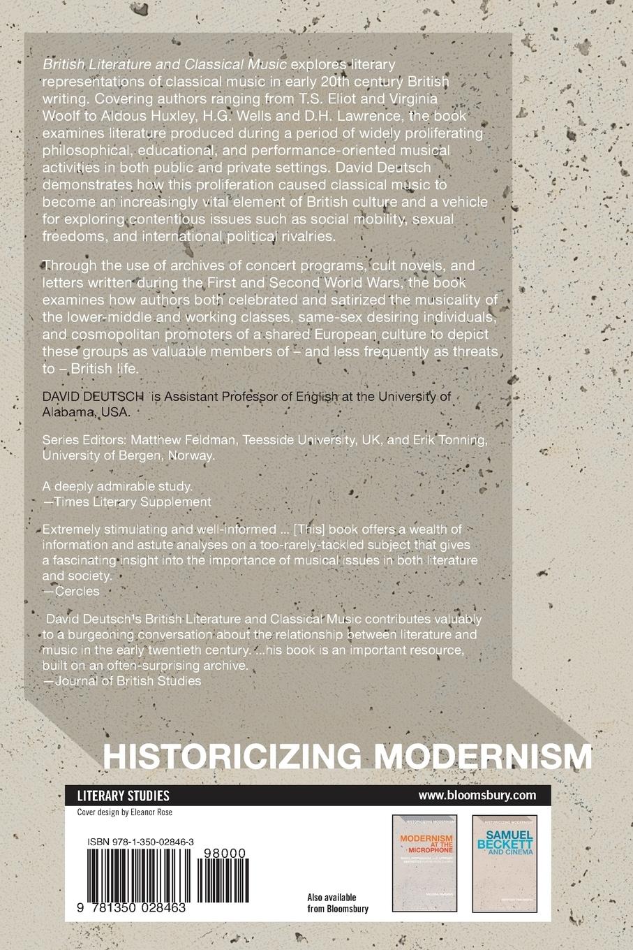 Rückseitencover British Literature and Classical Music