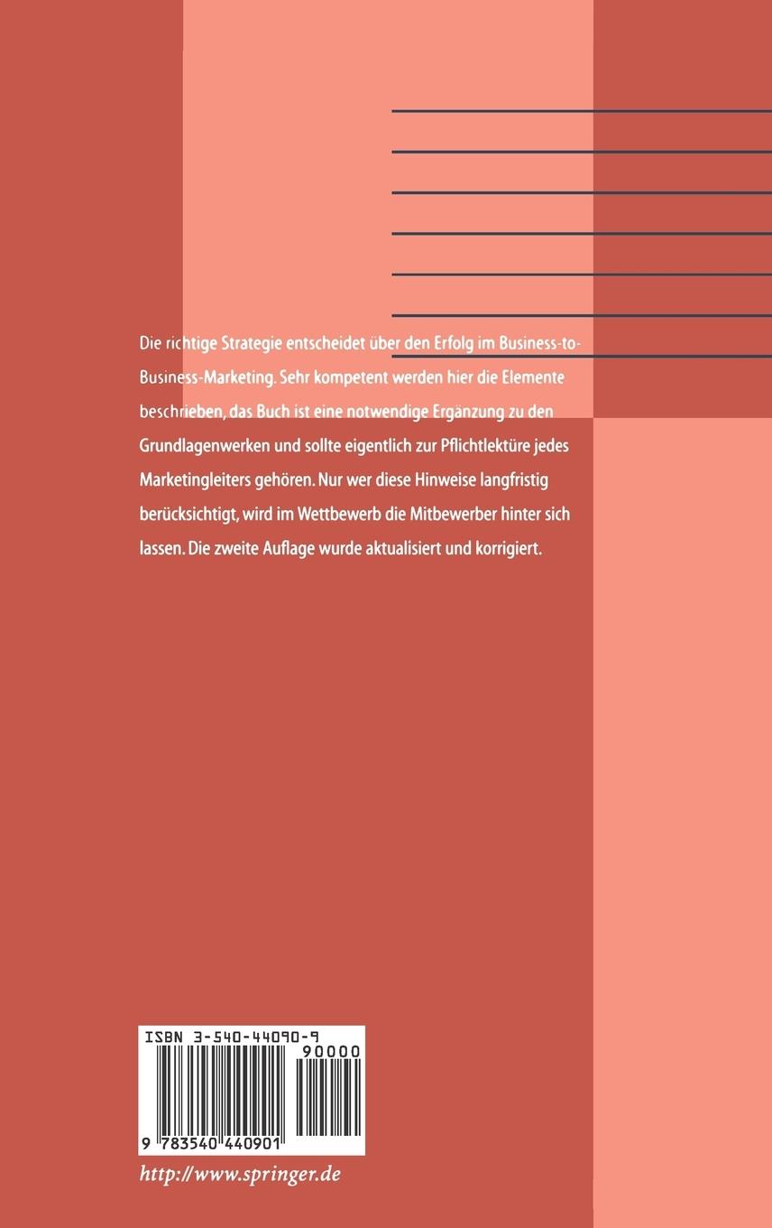 Rückseitencover Strategisches Business-to-Business-Marketing