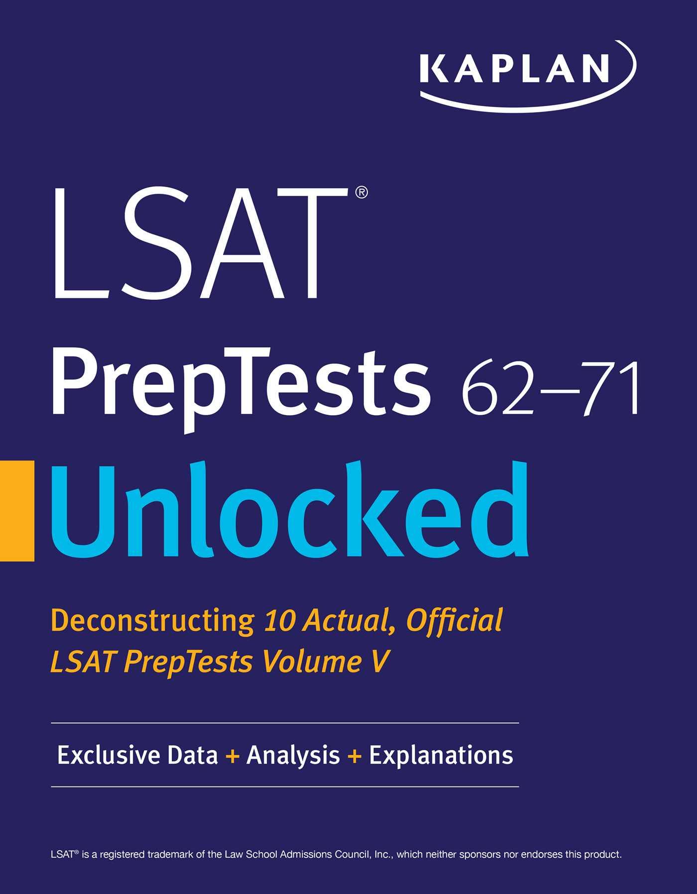 Vorderes Coverbild LSAT Preptests 62-71 Unlocked