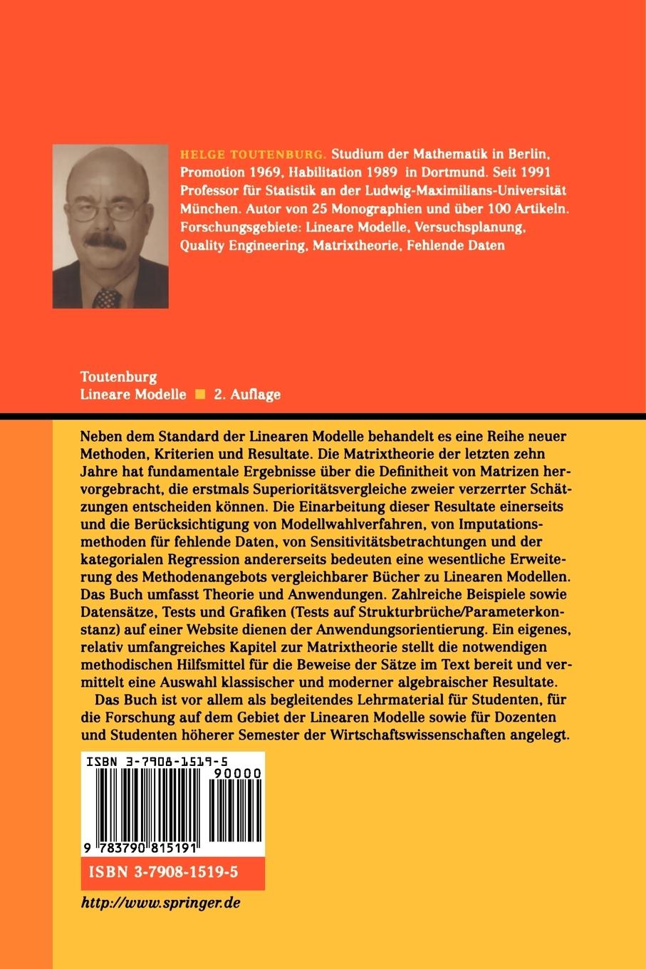 Rückseitencover Lineare Modelle