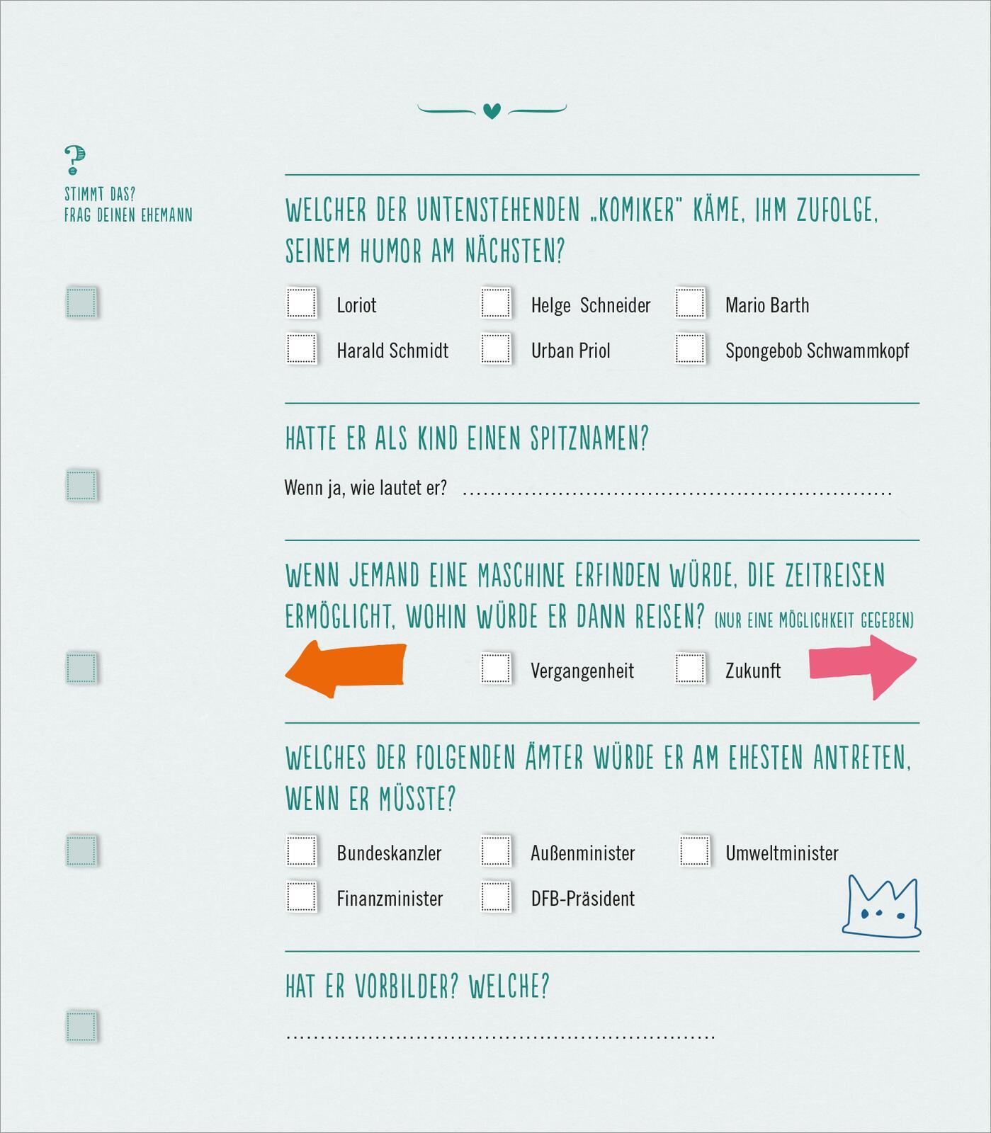 Beispielinhalt (Bild) Das ultimative Ehequiz
