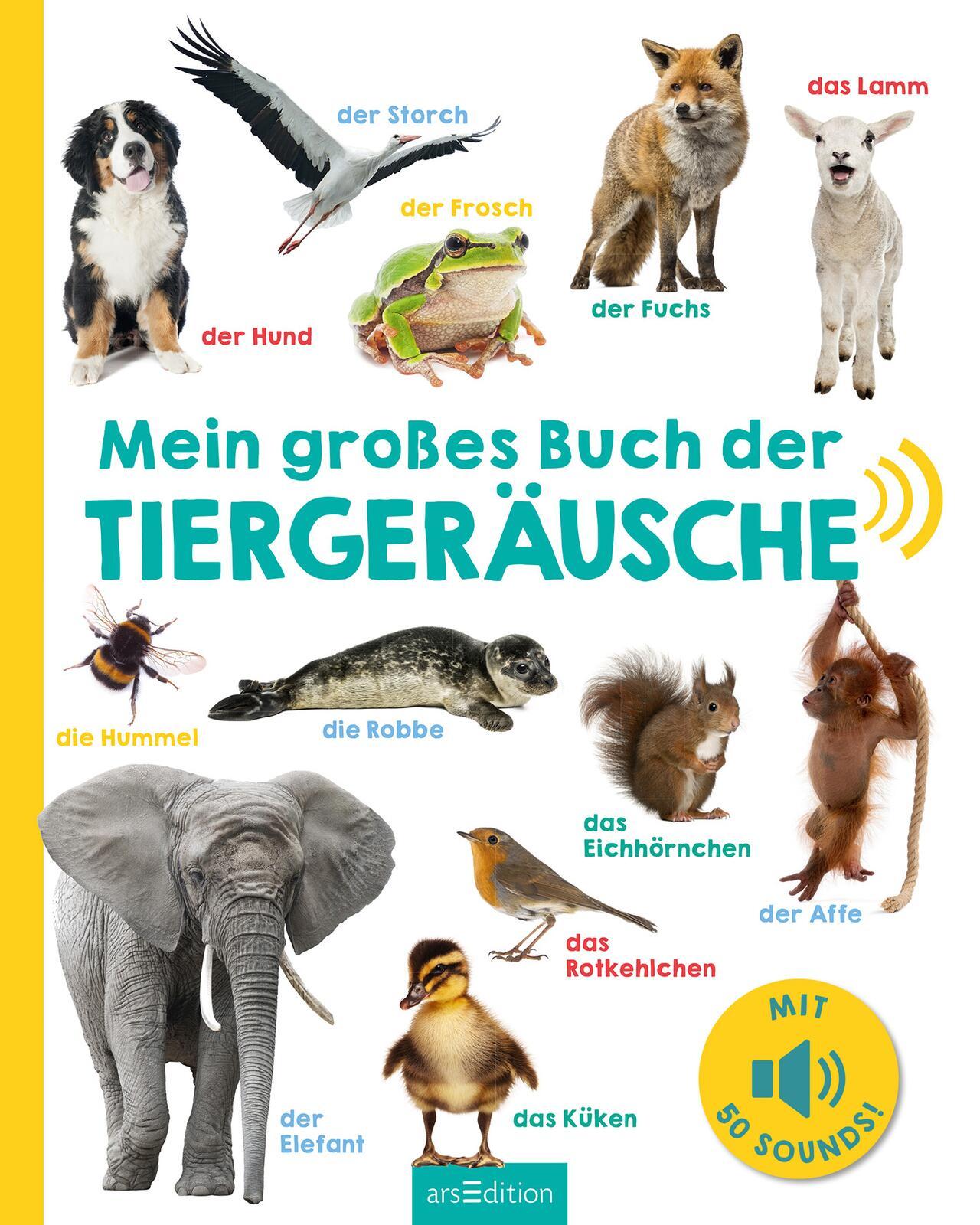 Beispielinhalt (Bild) Mein großes Buch der Tiergeräusche