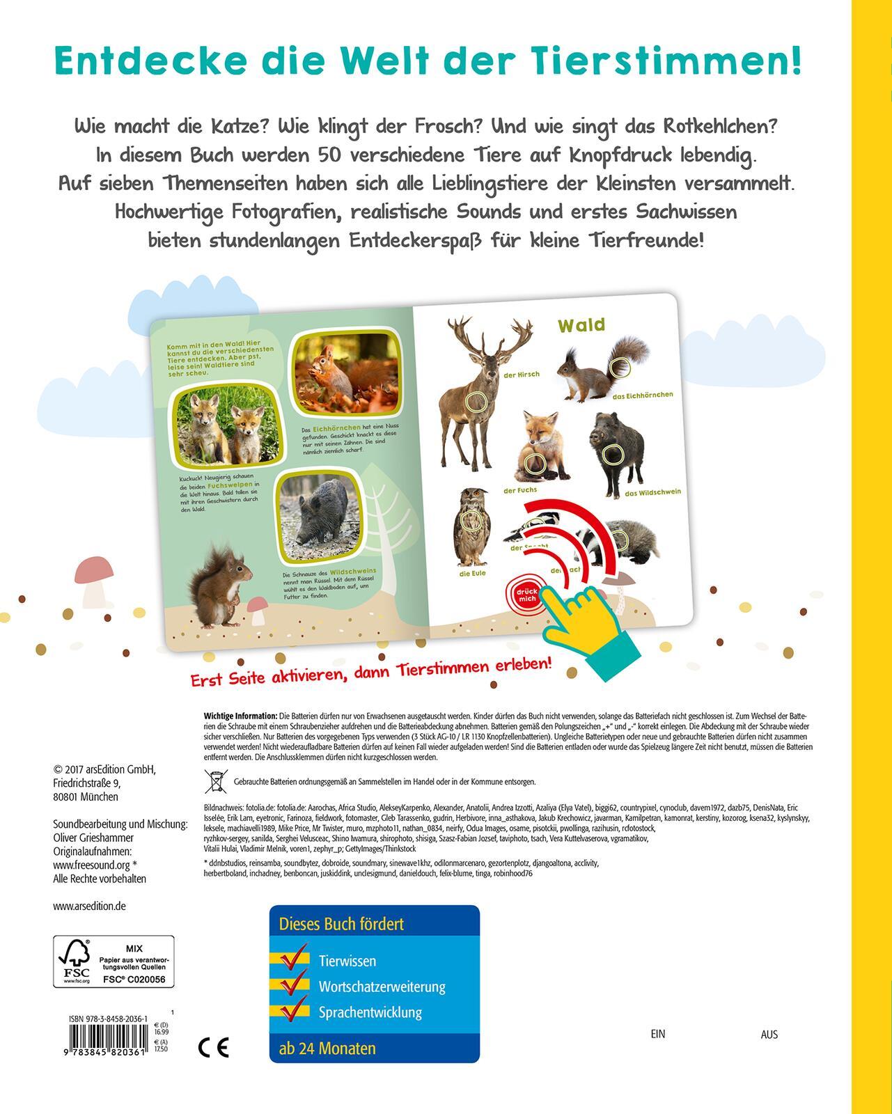 Rückseitencover Mein großes Buch der Tiergeräusche