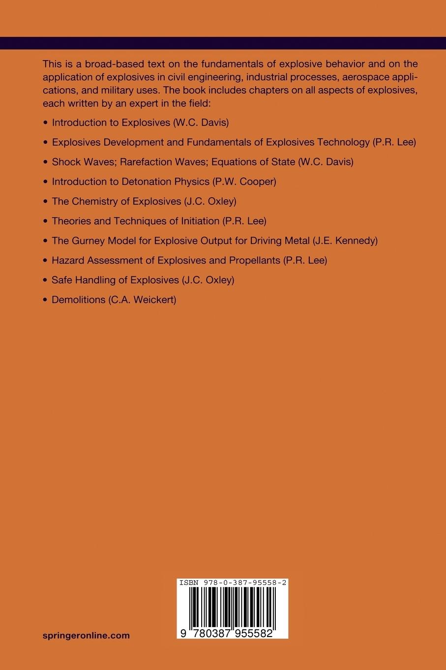 Rückseitencover Explosive Effects and Applications