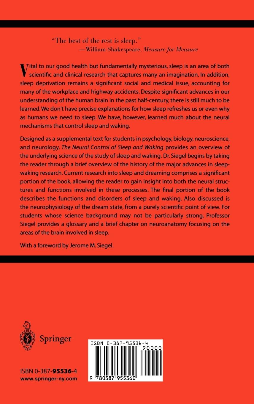 Rückseitencover The Neural Control of Sleep and Waking